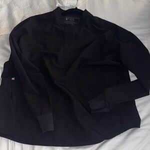 FIGS Jet Black Long Sleeve Scrub Shirt